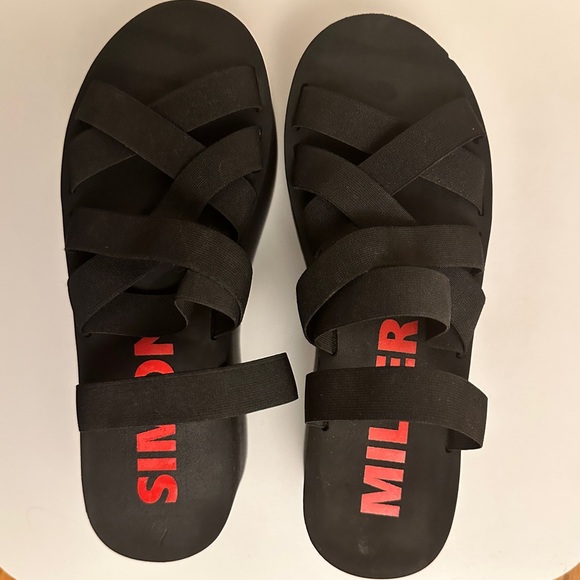 US 8.5 / 39 Simon Miller Floati Platform Sandals - Black - Picture 2 of 9